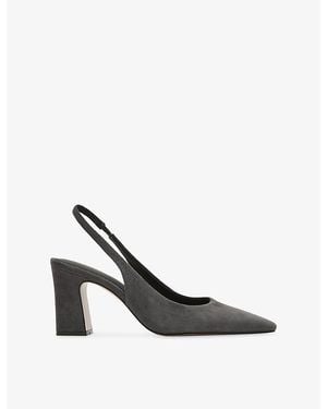 Reiss Lorena Suede Slingback Courts - Gray