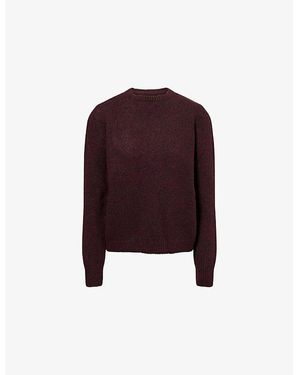 Maison Margiela Bouclé Round-Neck Wool-Blend Jumper - Red
