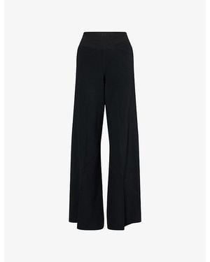 Rick Owens Jumbo Bias Wide-Leg Stretch-Jersey Trousers - Black
