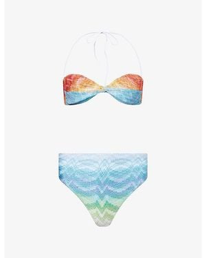 Missoni High-Waist Bikini Set - Blue
