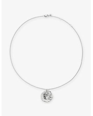 Monica Vinader Gemini Zodiac Sterling- Pendant Necklace - White