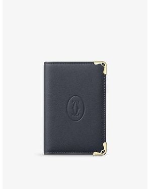 Cartier Must De 4-Slot Leather Credit Card Holder - Blue