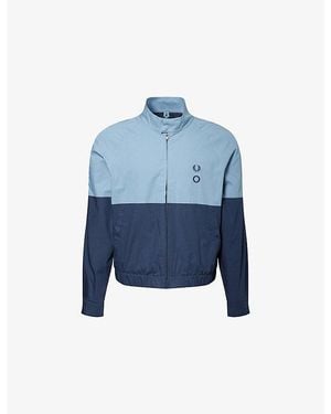 Fred Perry X Craig Logo-Embroidered Cotton Shirt Jacket - Blue