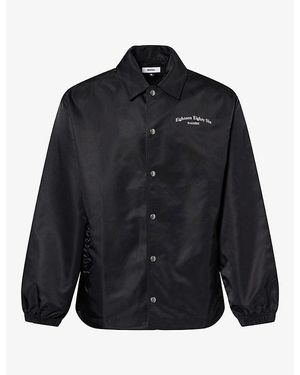 1886 Logo-Print Coach Nylon Jacket - Blue