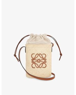 Loewe X Paula's Ibiza Anagram-Appliqué Palm Cross-Body Bag - Metallic