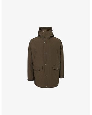 Moncler Livradois Logo-Patch Down Parka Jacket - Brown