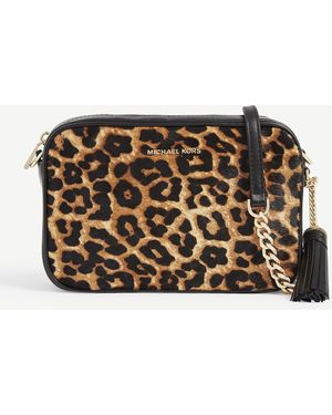 MICHAEL Michael Kors Ginny Leopard Print Cross-body Bag - Multicolour