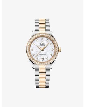Omega Seamaster Aqua Terra 150M Moonshine On Stainless-Steel And 0.91Ct Diamond Watch 30Mm - Metallic