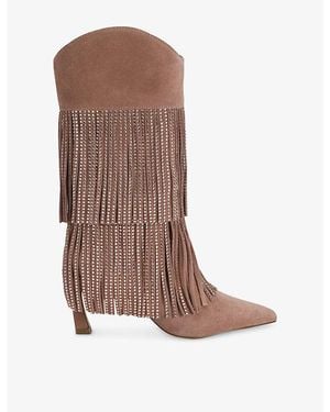 Steve Madden Torch-R 255 Suede High-Leg Boots - Brown