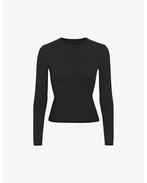 Skims Fits Everybody Stretch-Jersey T-Shirt - Black