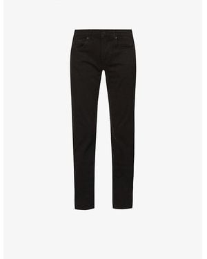 7 For All Mankind Standard Luxe Performance Slim-Fit Straight-Leg Stretch-Denim Jeans - Black