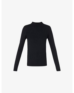 Sweaty Betty Sb High Neck Ski Midlayer Knitted Top - Black