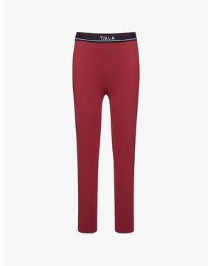 WE Are Tala Dayflex Logo-Waistband Leggings - Red