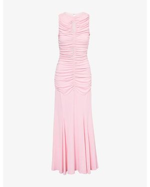 Pretty Lavish Shayla Ruched Woven Maxi Dress - Pink