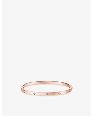Cartier Love Small 18Ct Rose- And 0.15Ct Brilliant-Cut Diamond Bracelet - Natural