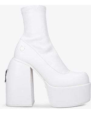 Naked Wolfe Sugar Faux-leather Ankle Boots - White
