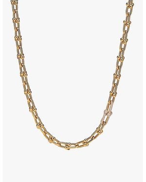 Tiffany & Co. Tiffany Hardwear Medium Link 18Ct- And 1.39Ct Diamond Necklace - Metallic