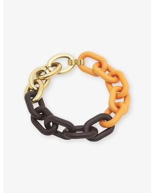 Marni Multicolour Brass And Resin Chain Necklace - Metallic