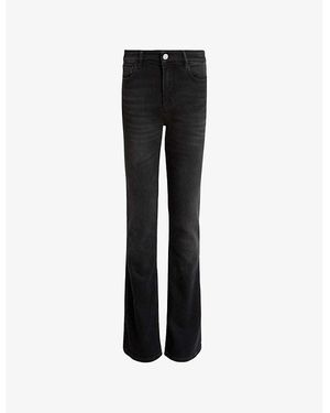AllSaints Haldan Slim-Fit Boot-Cut Stretch-Denim Jeans - Black