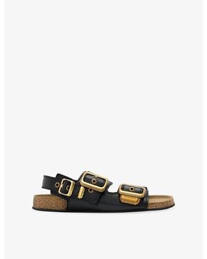 AllSaints Staffa Leather Sandals - Black