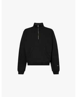 Austin Post Rodeo Half-Zip Cotton Sweater - Black