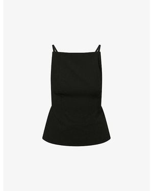 Bec & Bridge Mor Backless Wool-Blend Top - Black