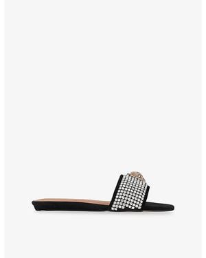 Kurt Geiger Kensington Woven Flat Sandals - White