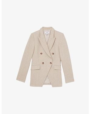 【海外限定】REISSブレザー☆Devon Double-Breasted Woven Blaze Reiss Devon Double-Breasted Woven Blazer in White | Lyst