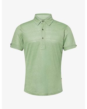 Orlebar Brown Sebastian Short-Sleeve Linen Polo Shirt - Green