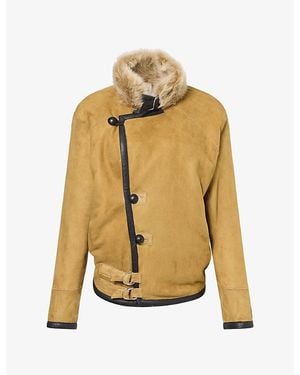 Isabel Marant Roama Shaggy Shearling Coat - Natural