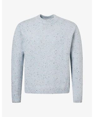 Percival Rhodes Logo Wool-Blend Sweater - Blue