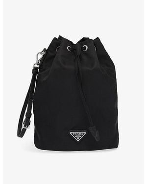 Prada Small Re-Nylon Woven Pouch - Black