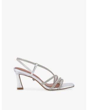 Kurt Geiger Annabel Embellished Heeled Sandals - White