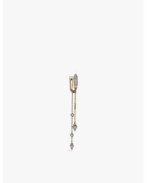 Kismet by Milka Silva 0.20Ct Diamond Drop Huggie - Metallic