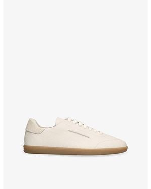 ZEGNA 232 Grained Leather Trainers - Natural