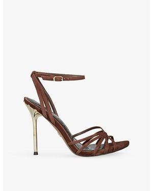 Sam Edelman Lili Suede Heeled Sandals - White