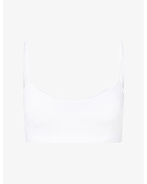 Hanro Touch Feeling Cropped Stretch-Jersey Bra - White