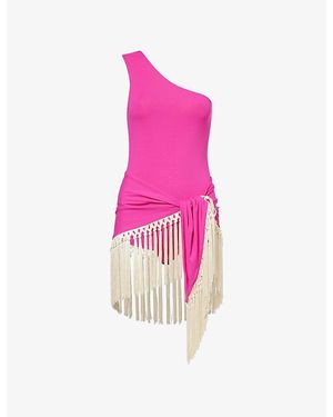 Taller Marmo Yacare Asymmetric Swimsuit - Pink
