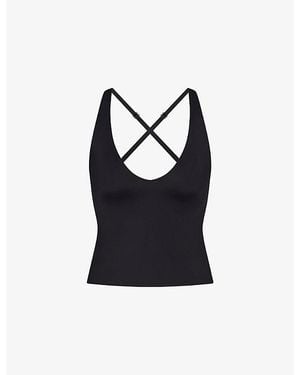 NikeSKIMS Shine V-Neck Tank Top - Black