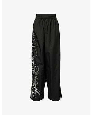 Jaded London Script Embroidered Shell Jogging Bottoms - Black