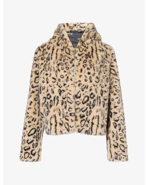 Mother The Hooded Polar Opposite Animal-Print Faux-Fur Jacket - Natural