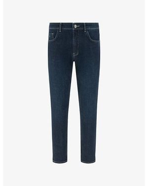 BOGGI Straight Regular-Fit Stretch-Denim Jeans - Blue