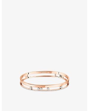 Messika Move Romane 18Ct And 0.69Ct Diamond Bangle Bracelet - Pink