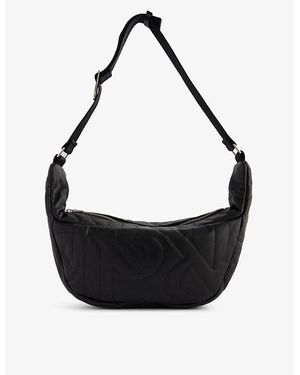 Represent Brand-plaque Quilted Leather Cross-body Bag - Black