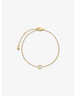 Monica Vinader Initial D 18Ct Vermeil Plated 925 Sterling Chain Bracelet - Metallic