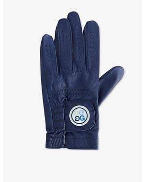 G/FORE Signature Logo Leather Golf Glove - Blue