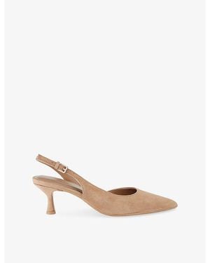 KG by Kurt Geiger Aria Low 2 Faux-Suede Courts - Natural