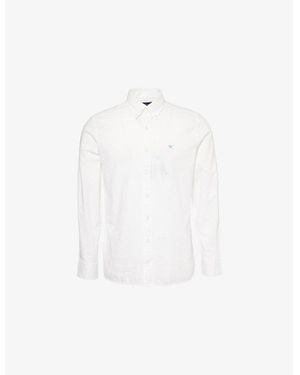 Hackett Long-Sleeve Tailored-Fit Cotton Shirt - White