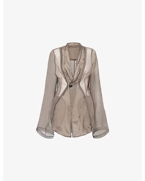 Rick Owens Stag Sheer Nylon Jacket - Brown
