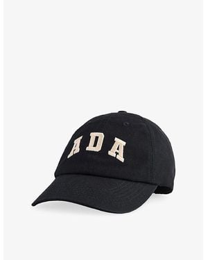 ADANOLA Ada Adjustable Cotton Cap - Black